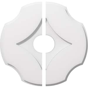 1 in. P X 4-3/4 in. C X 14 in. OD X 3 in. ID Percival Architectural Grade PVC Contemporary Ceiling Medallion, Two Piece