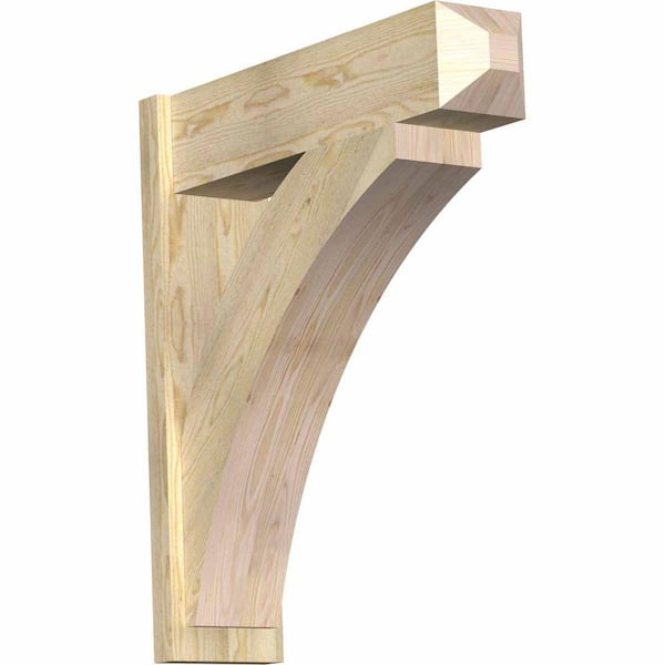 Ekena Millwork 8 in. x 34 in. x 30 in. Thorton Craftsman Rough Sawn Douglas Fir Outlooker