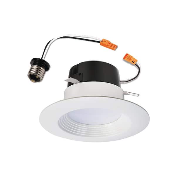 HALO LT 4 in. 5000K Integrated LED White Recessed Ceiling Light Retrofit Trim, Daylight