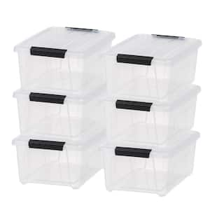 13.5 qt. Buckled Clear Box, Clear, 6-Pack