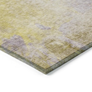 Chantille ACN562 Gold 2 ft. 3 in. x 7 ft. 6 in. Machine Washable Indoor/Outdoor Geometric Runner Rug