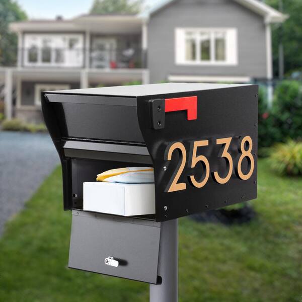 ポスト　メイルボックス Package: MailVault Mailbox / with Stand-Off Numbers 16106 - The