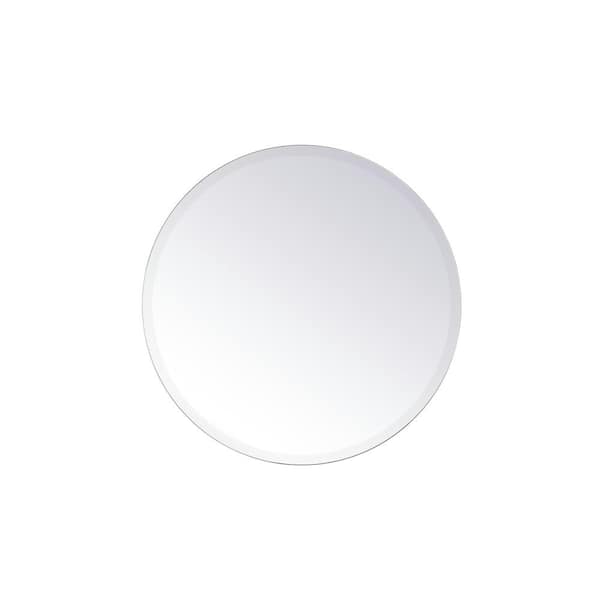 Unbranded Medium Round Clear Contemporary Mirror (24 in. H x 24 in. W)