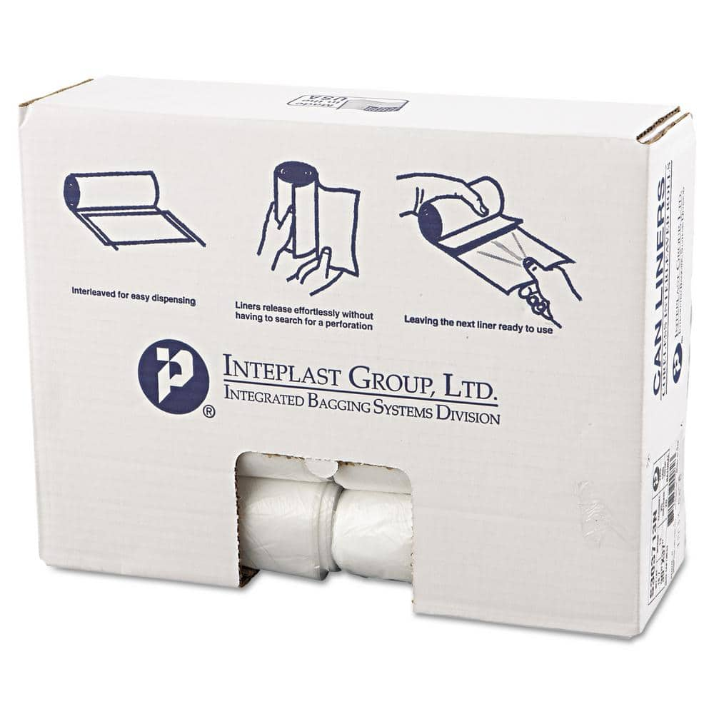 Inteplast Group 10 Gallon Perforated Roll Commercial Can Liners - Natural