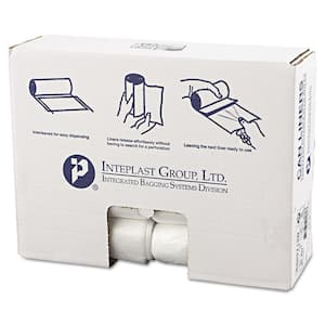 30 Gal. Clear High-Density Can Liner (25/Roll, 20-Rolls/Carton)