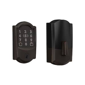Camelot Aged Bronze Electronic Encode Plus Smart WiFi Deadbolt with Alarm