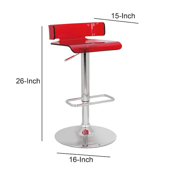 red and silver bar stools