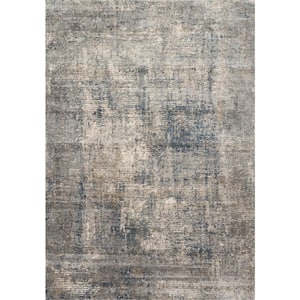 Teagan Denim/Slate 3 ft. 4 in. x 5 ft. 7 in. Modern Abstract Area Rug