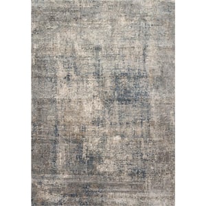 Teagan Denim/Slate 6 ft. 7 in. x 9 ft. 2 in. Modern Abstract Area Rug