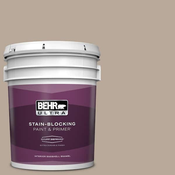 BEHR ULTRA 5 gal. #PPU5-14 Mesa Taupe Extra Durable Eggshell Enamel Interior Paint & Primer