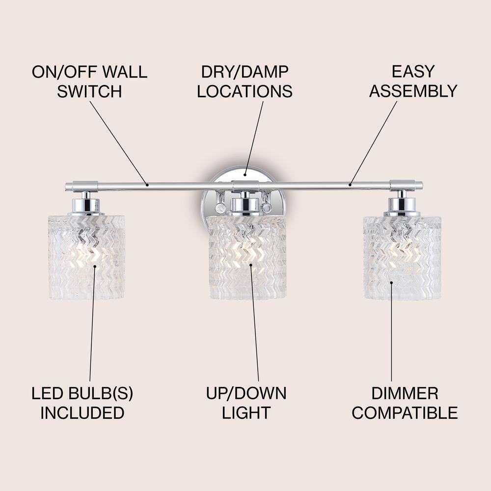 Eco-Friendly Chrome Cylinder 22" LED Vanity Wall Light