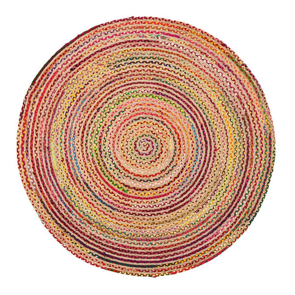 Merida Multicolored 4 ft. Round Area Rug