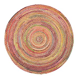 Merida Multicolored 4 ft. Round Area Rug