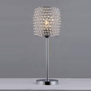 Cleopatra 8 in. 1-Light Clear Indoor Table Lamp with Light Kit