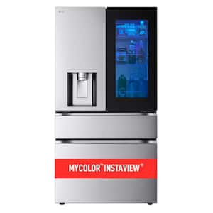 29 cu. ft. Smart MyColor InstaView Standard-Depth MAX 4-Door French Door Refrigerator in Stainless Steel