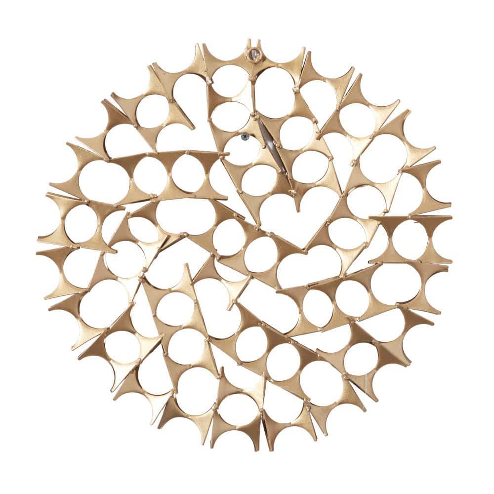 Gold Metal Winter Wall Sculpture Set, 23"