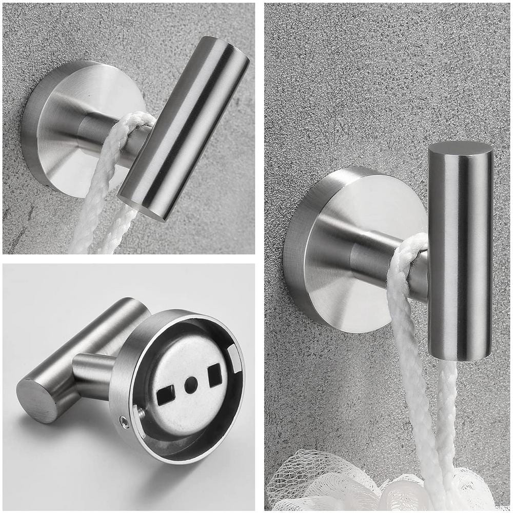 Brushed Nickel 3-Piece Stainless Steel Bathroom Hardware Set