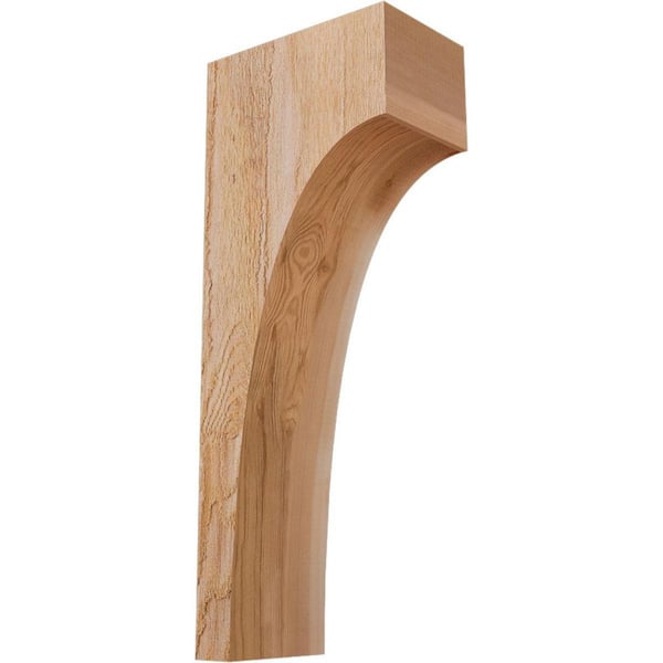 Ekena Millwork 6 in. x 10 in. x 26 in. Western Red Cedar Huntington Rough Sawn Corbel
