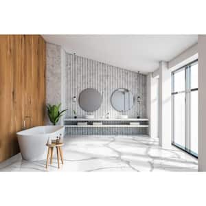 Tavished Lace 31.5 in. x 63 in. Polished Porcelain Marble Look Floor and Wall Tile (13.78 sq. ft./Case)