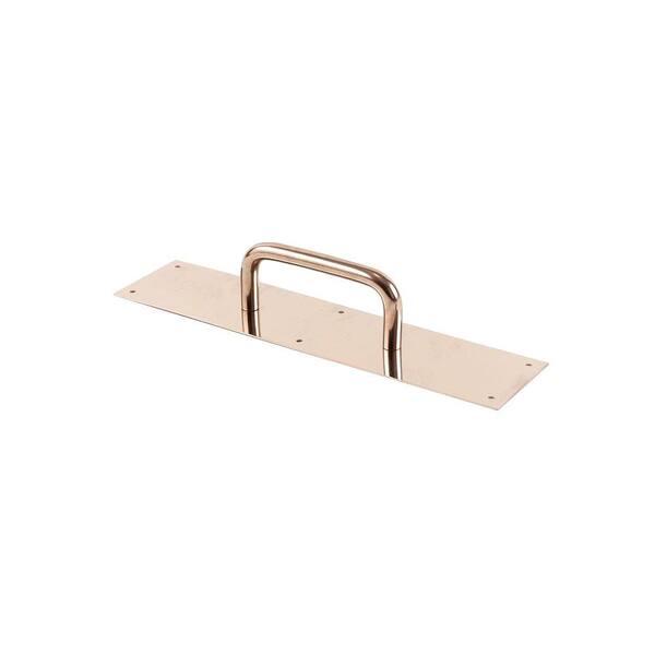 MD-Cu29 4 in. x 16 in. Polished Copper Nickel Antimicrobial Pull Plate