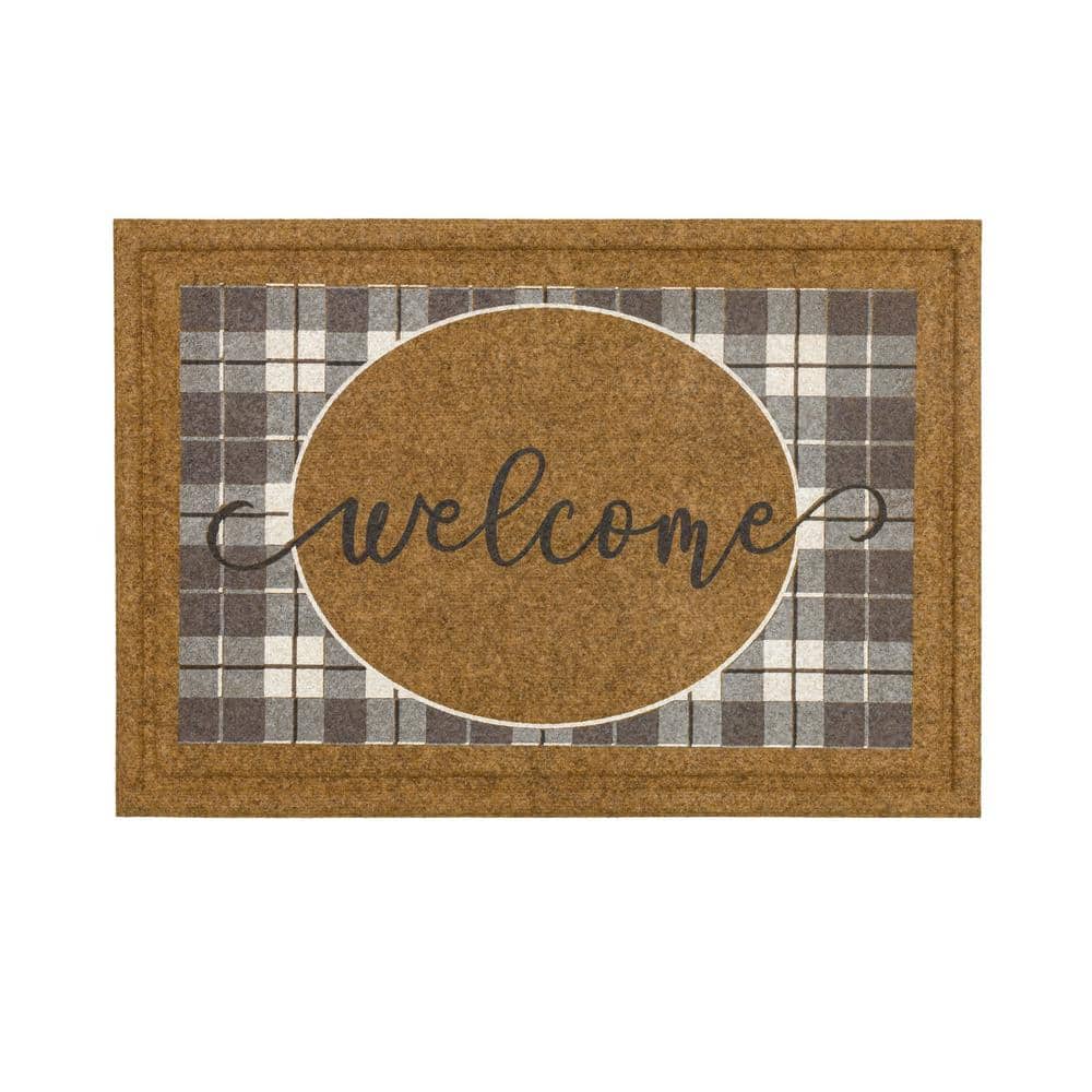 Plaid Grace Grey 2 ft. x 3 ft Door Mat price history on PriceWatchPro