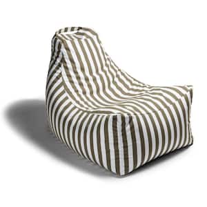 Juniper Taupe Stripes Outdoor Bean Bag Patio Lawn Chair