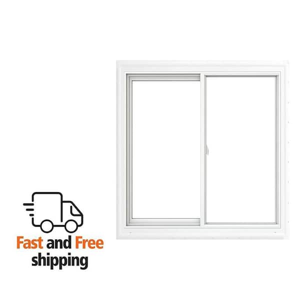 JELD-WEN V-2500 Series 47.5 in. W x 47.5 in. H Left-Handed White