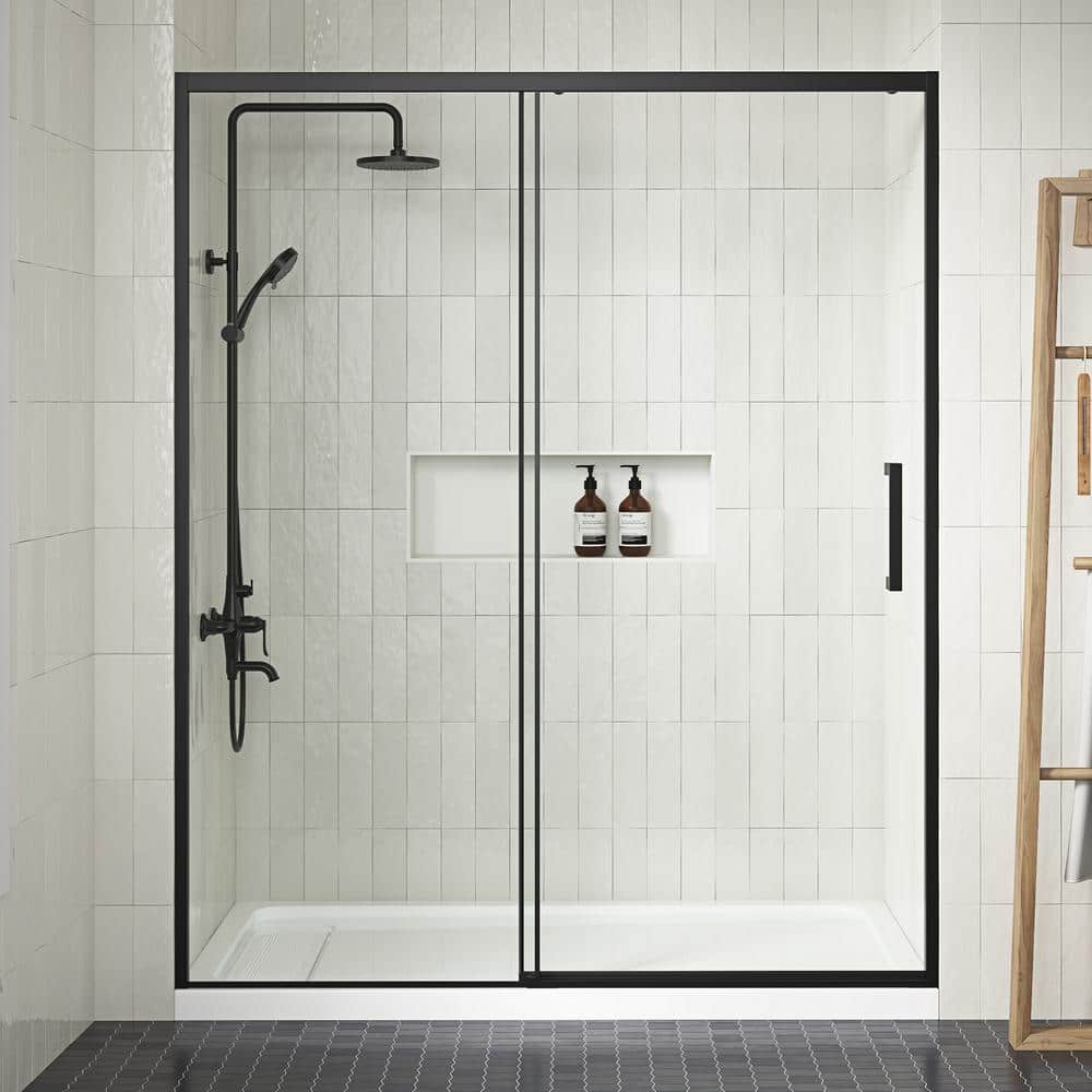Glacier Bay Kincaid 60 in. W x 72 in. H Sliding Framed Shower Door in