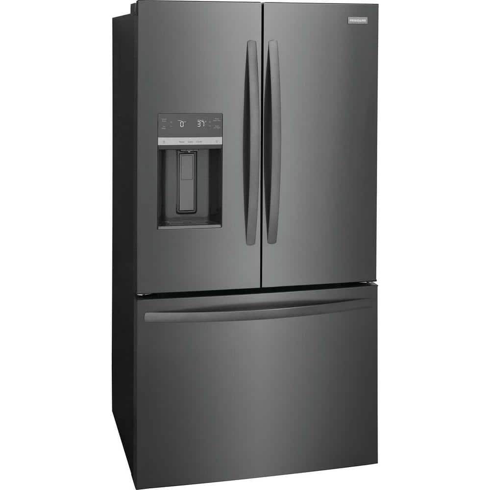 36" Black Stainless Steel French Door Refrigerator with Ice Maker