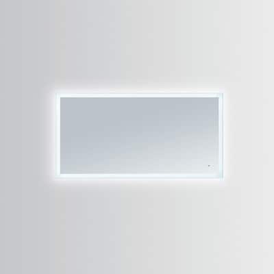 Hera 56 in. W x 36 in. H Frameless Rectangular LED Light Bathroom Vanity Mirror