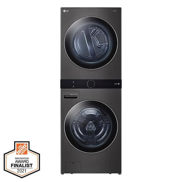 Seel Peak X Video - LG Electronics 27 in. WashTower Laundry Center with 4.5 cu. ft. Front Load  Washer & 7.4 cu. ft. Electric Dryer with Steam, Black Steel WKEX200HBA -  The Home Depot