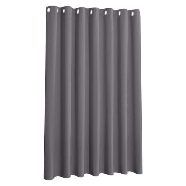 Grey Blackout Patio Sliding Door Curtains 84 Inch Length Grommet Room Divider Thermal Insulated Drape