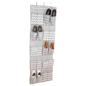 200 in. H 20-Pair Chevron Fabric Hanging Shoe Organizer