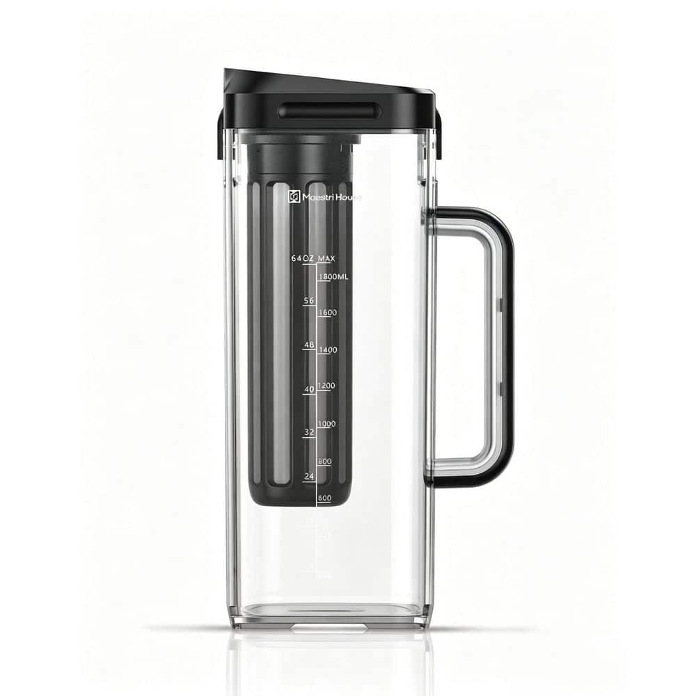 Compact Cold Brew Coffee Maker, 64oz Iced Tea and Coffee Maker Brewer Space Saving Tritan Pitcher, 350 Mesh Filter price history on PriceWatchPro