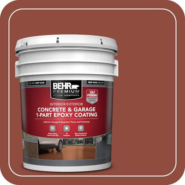 5 gal. #SC-330 Redwood Self-Priming 1-Part Epoxy Satin Interior/Exterior Concrete and Garage Floor Paint