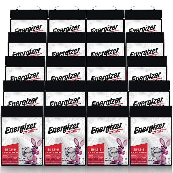 EN4. 5-6-20 PACK-6 Volt 4.5 Amp Hr, Long Lasting Sealed Lead Acid AGM Rechargeable Battery