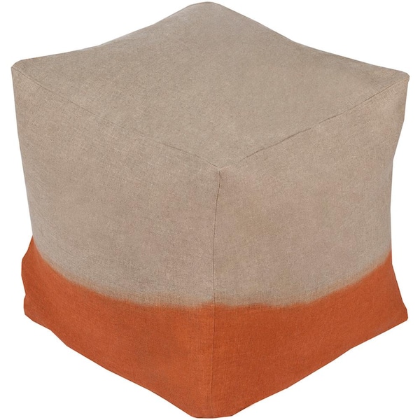 Artistic Weavers Itoku Burnt Orange Accent Pouf