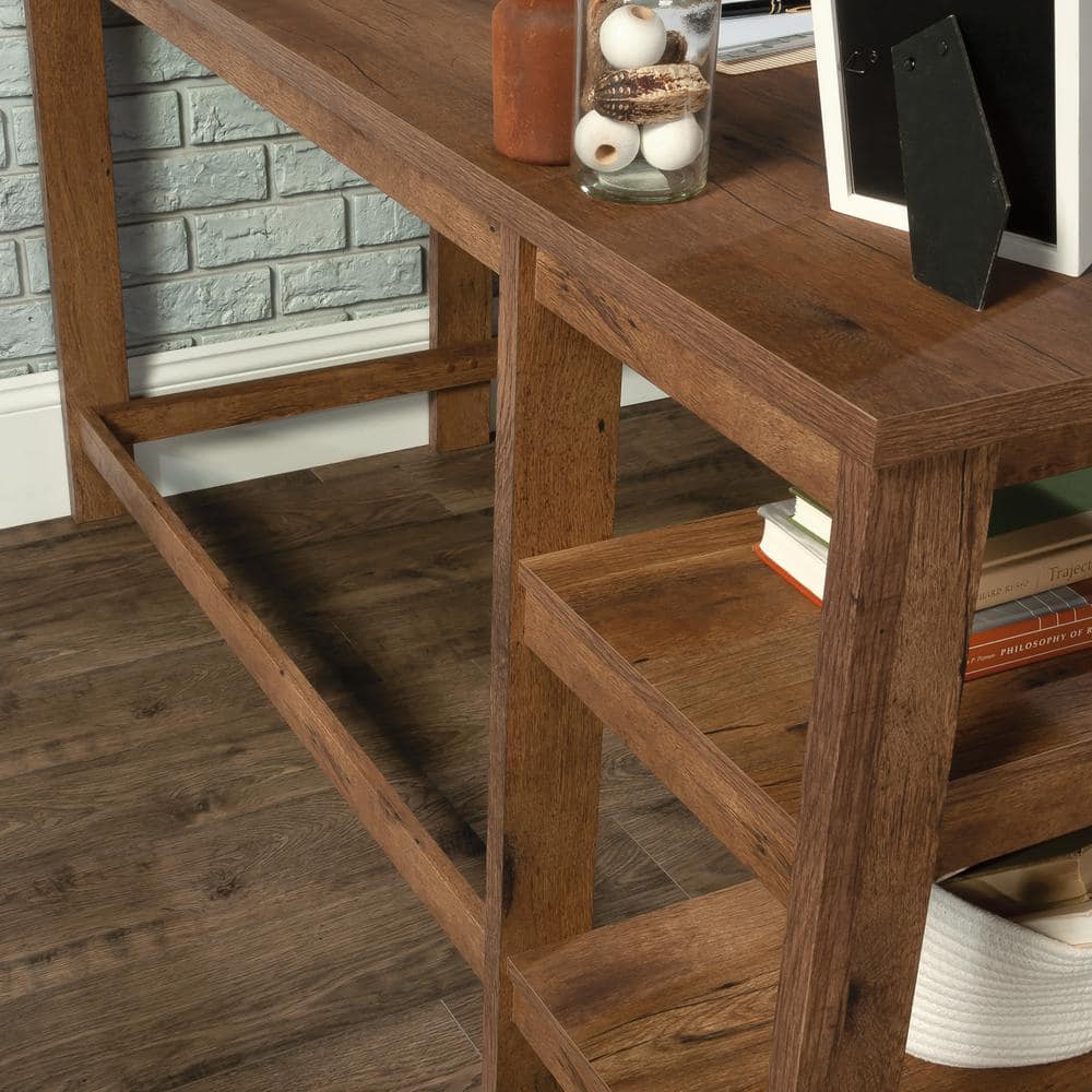 Vintage Oak L-Shaped Computer Desk with Drawer and Filing Cabinet