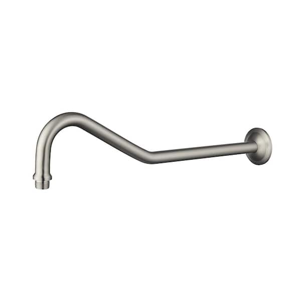 Flynama Shower Parts Stainless Steel Shower Arms in Brushed Nickel