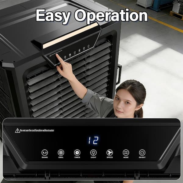 AIRJOYHI 12000 CFM 3-Speed Portable Evaporative Cooler (Swamp