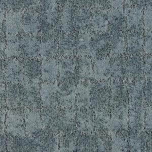 Posh Patterns Royal Blue 37 oz. Polyester Pattern Installed Carpet