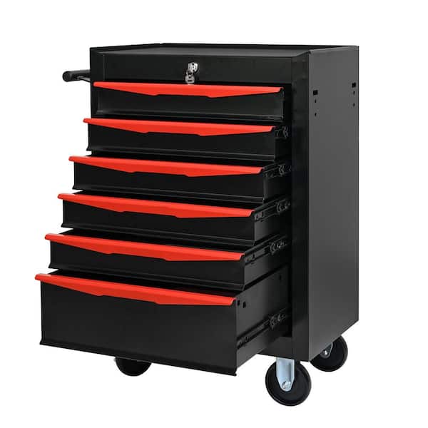 13 in. Rolling Metal Tool Chest with 4-Drawers, 20 in. 4-Drawer Tool Chest Cabinet with Ball Bearing Drawer Slides