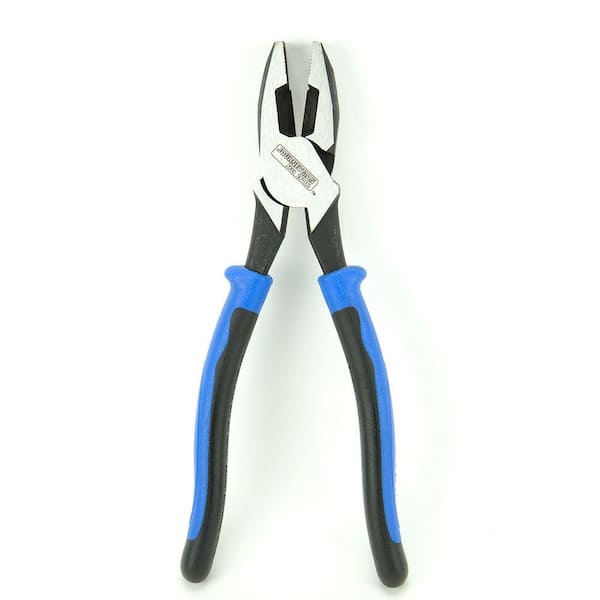 8 in. Journeyman Heavy Duty Long Nose Side Cutting Pliers with Skinning Hole