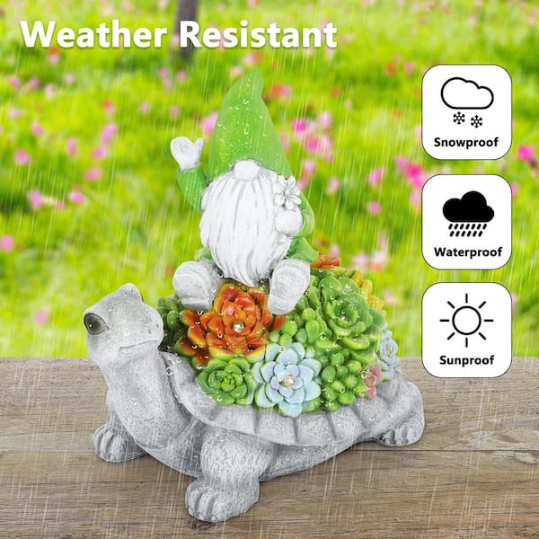 カエル　サインポラ LUN8 ルネイト Oumilen Solar Powered Pecorative Light, Turtle Elf Resin