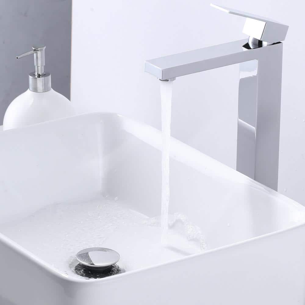 Polished Chrome Pop-Up Drain Assembly for Bathroom Sinks