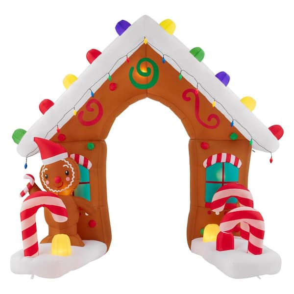 Home Accents Holiday 9.5 ft Gingerbread Archway Holiday Inflatable
