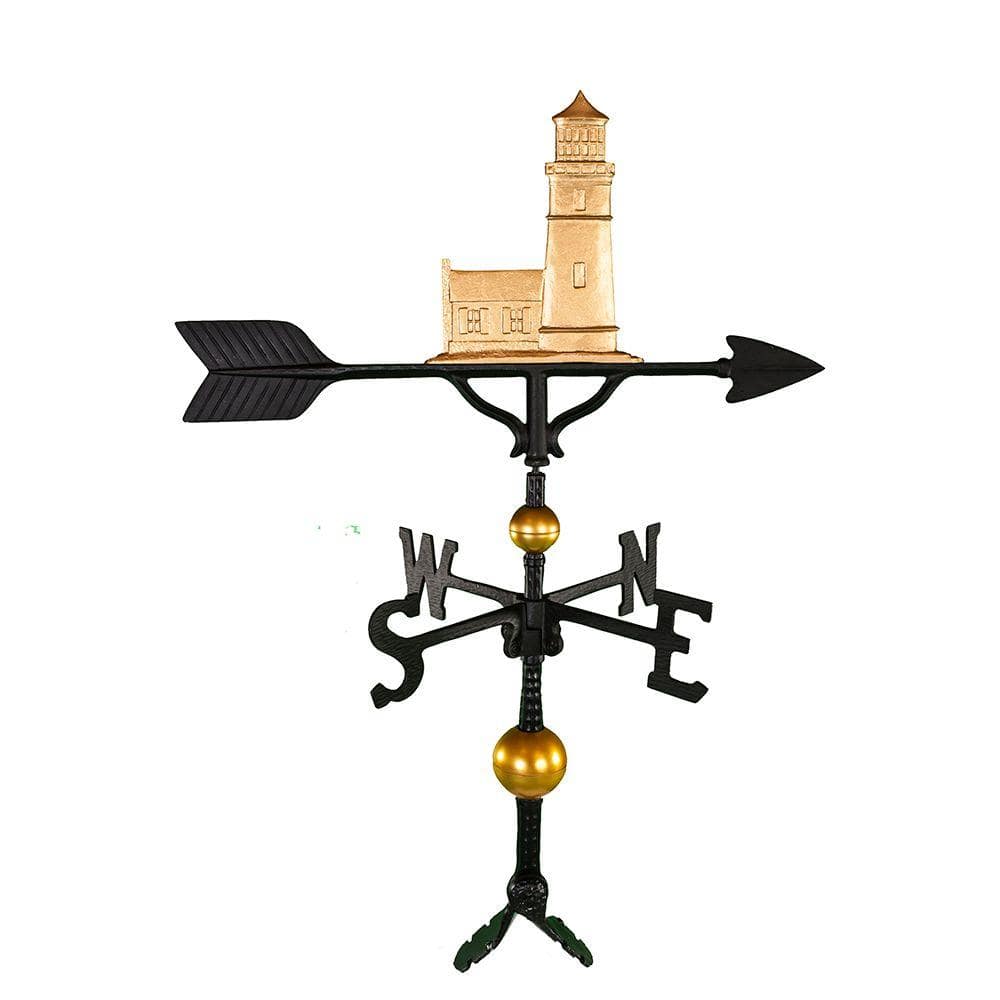 32 in. Deluxe Gold Cottage Lighthouse Weathervane price history on PriceWatchPro