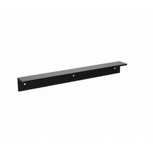 2in. x 2in. x 18in. Black Matte Wall Cleat Countertop Support Bracket