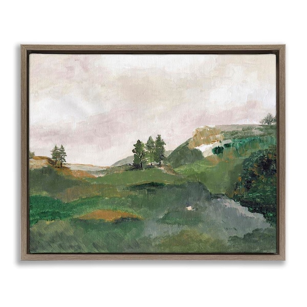 Stupell Industries View From Grandma's Window by Nikita Jariwala Brown Floater Frame Nature Graphic Art Print 25 in. x 31 in.