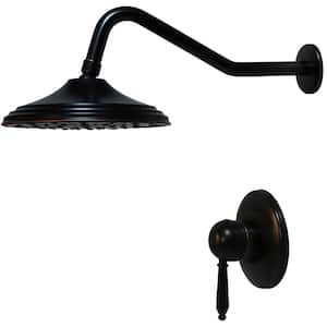 DISK Single Handle 1-Spray Shower Faucet 2.5 GPM with Adjustable Head and Included Valve in. Oil Rubbed Bronze
